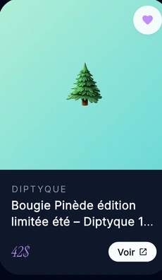 Une suggestion de Khadoo : la bougie parfumée Figuier de Diptyque, prête à ajouter en un geste