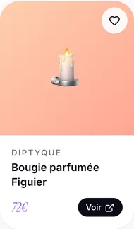 A gift idea suggested by Khadoo: the Diptyque Figuier scented candle, €72