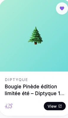 A Khadoo suggestion: the Diptyque Figuier scented candle, ready to add in one tap