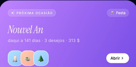 A próxima ocasião no Khadoo: o meu aniversário daqui a 26 dias, 4 desejos, 650 €