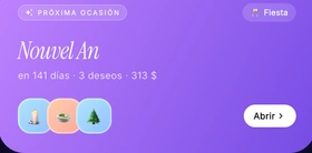 La próxima ocasión en Khadoo: mi cumpleaños en 26 días, 4 deseos, 650 €