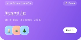La próxima ocasión en Khadoo: mi cumpleaños en 26 días, 4 deseos, 650 €