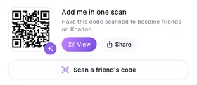 Friend suggestions in Khadoo: Hugo, Manon and Noah, with mutual friends and an Add button